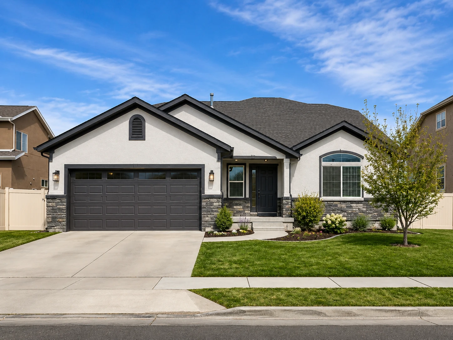 Renovated home after AI exterior makeover